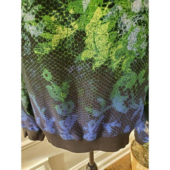 Sunset Rd Women's Multicolor 100% Polyester Round Neck Long Sleeve Shirt Size 12 - Picture 3 of 11